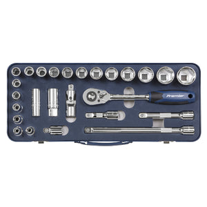 Sealey Socket Set 26pc 1/2" Sq Drive Lock-On 6pt Metric (Premier)