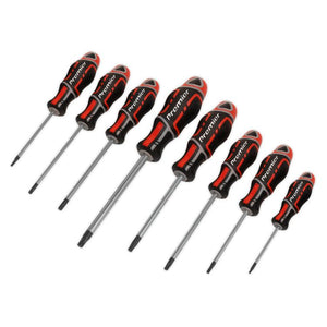 Sealey Screwdriver Set 8pc Security TRX-Star* GripMAX - Red (Premier)