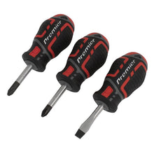 Load image into Gallery viewer, Sealey Screwdriver Set 3pc GripMAX Stubby (Premier)
