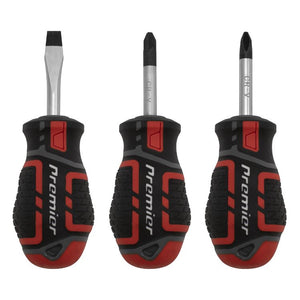 Sealey Screwdriver Set 3pc GripMAX Stubby (Premier)