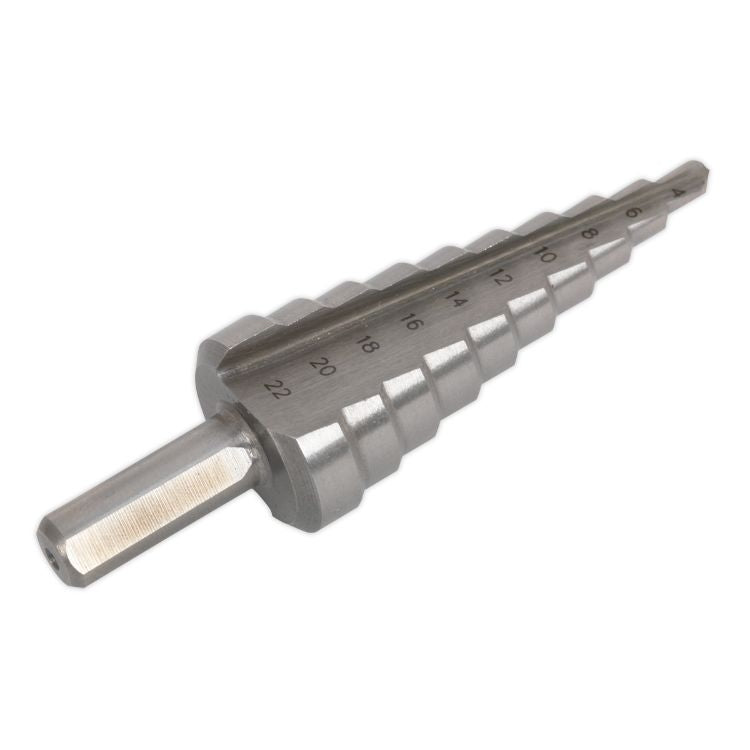 Sealey HSS M2 Step Drill Bit 4-22mm - Double Flute