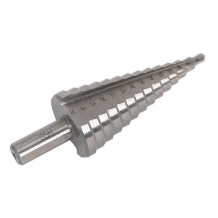 Sealey HSS M2 Step Drill Bit 4-30mm - Double Flute