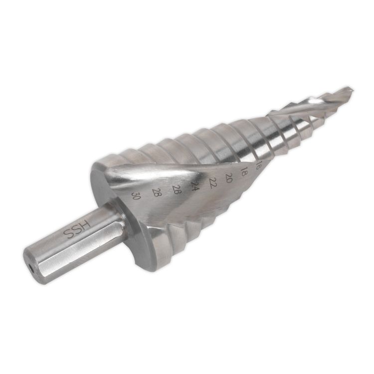 Sealey HSS 4341 Step Drill Bit 4-30mm Spiral Flute