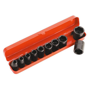 Sealey Impact Socket Set 10pc 1/2" Sq Drive Metric (Premier)