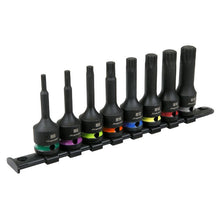 Load image into Gallery viewer, Sealey Spline Impact Socket Bit Set 8pc 1/2&quot; Sq Drive (Premier)
