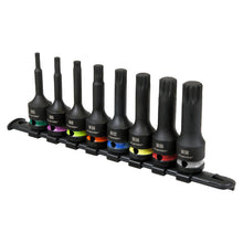 Load image into Gallery viewer, Sealey Spline Impact Socket Bit Set 8pc 1/2&quot; Sq Drive (Premier)
