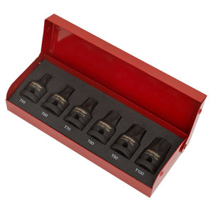 Sealey Impact TRX-Star* Socket Bit Set 6pc 1/2" Sq Drive (Premier)