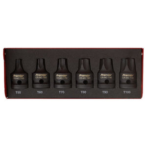 Sealey Impact TRX-Star* Socket Bit Set 6pc 1/2" Sq Drive (Premier)