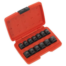 Load image into Gallery viewer, Sealey Impact Socket Set 13pc 1/2&quot; Sq Drive Low Profile Metric (Premier)
