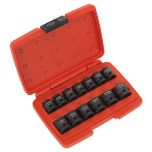 Sealey Impact Socket Set 13pc 1/2" Sq Drive Low Profile Metric (Premier)