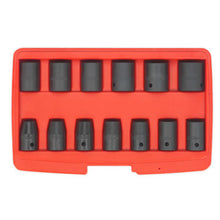 Load image into Gallery viewer, Sealey Impact Socket Set 13pc 1/2&quot; Sq Drive Metric (Premier)
