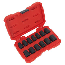 Load image into Gallery viewer, Sealey Impact Socket Set 13pc 1/2&quot; Sq Drive Lock-On 6pt Metric (Premier)
