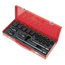 Load image into Gallery viewer, Sealey Impact Socket Set 19pc 1/2&quot; Sq Drive Metric (Premier)
