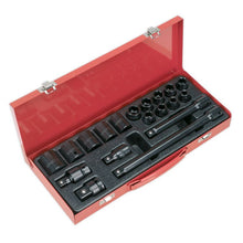 Load image into Gallery viewer, Sealey Impact Socket Set 19pc 1/2&quot; Sq Drive Metric (Premier)
