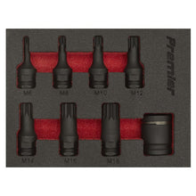 Load image into Gallery viewer, Sealey Impact Spline Socket Bit Set 8pc 3/8&quot; Sq Drive (Premier)
