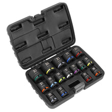 Load image into Gallery viewer, Sealey Impact Socket Set 16pc 1/2&quot; Sq Drive Metric Colour-Coded (Premier)
