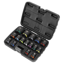 Load image into Gallery viewer, Sealey Impact Socket Set 16pc 1/2&quot; Sq Drive Metric Colour-Coded (Premier)
