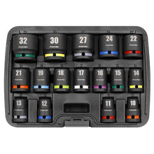 Load image into Gallery viewer, Sealey Impact Socket Set 16pc 1/2&quot; Sq Drive Metric Colour-Coded (Premier)
