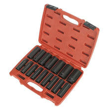 Load image into Gallery viewer, Sealey Impact Socket Set 16pc 1/2&quot; Sq Drive Deep Metric (Premier)
