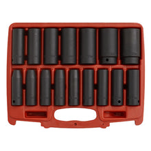 Load image into Gallery viewer, Sealey Impact Socket Set 16pc 1/2&quot; Sq Drive Deep Metric (Premier)
