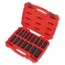 Load image into Gallery viewer, Sealey Impact Socket Set 16pc 1/2&quot; Sq Drive Deep Lock-On 6pt Metric (Premier)
