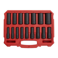 Load image into Gallery viewer, Sealey Impact Socket Set 16pc 1/2&quot; Sq Drive Deep Lock-On 6pt Metric (Premier)
