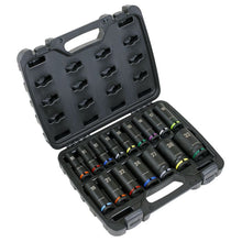 Load image into Gallery viewer, Sealey Impact Socket Set 16pc 1/2&quot; Sq Drive Deep Metric Colour-Coded (Premier)
