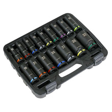 Load image into Gallery viewer, Sealey Impact Socket Set 16pc 1/2&quot; Sq Drive Deep Metric Colour-Coded (Premier)
