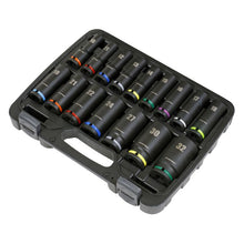 Load image into Gallery viewer, Sealey Impact Socket Set 16pc 1/2&quot; Sq Drive Deep Metric Colour-Coded (Premier)
