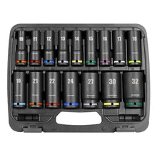 Load image into Gallery viewer, Sealey Impact Socket Set 16pc 1/2&quot; Sq Drive Deep Metric Colour-Coded (Premier)
