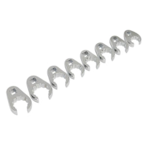 Sealey Crow's Foot Spanner Set 8pc 1/2" Sq Drive - Metric (Premier)