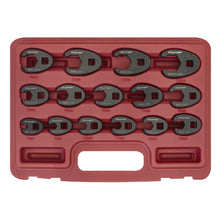 Load image into Gallery viewer, Sealey Crow&#39;s Foot Spanner Set 15pc 3/8&quot; Sq Drive - Metric (Premier)
