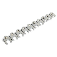 Load image into Gallery viewer, Sealey Crow&#39;s Foot Spanner Set 10pc 3/8&quot; Sq Drive - Metric (Premier)
