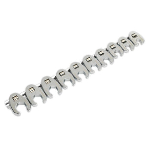 Sealey Crow's Foot Spanner Set 10pc 3/8" Sq Drive - Metric (Premier)