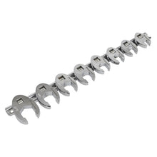 Load image into Gallery viewer, Sealey Crow&#39;s Foot Spanner Set 8pc 3/8&quot; Sq Drive - Imperial (Premier)
