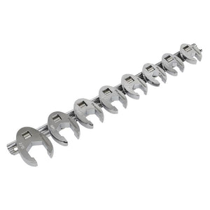 Sealey Crow's Foot Spanner Set 8pc 3/8" Sq Drive - Imperial (Premier)