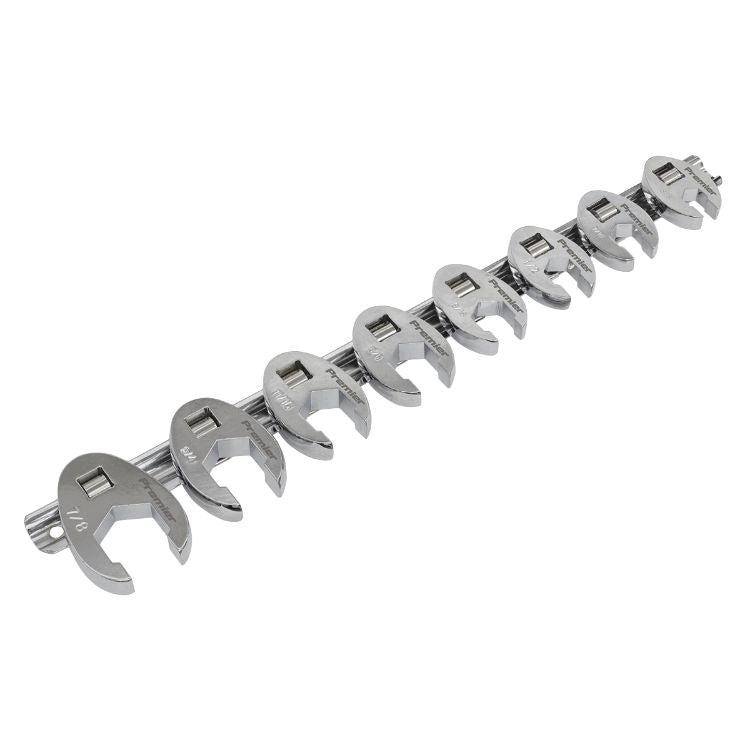 Sealey Crow's Foot Spanner Set 8pc 3/8