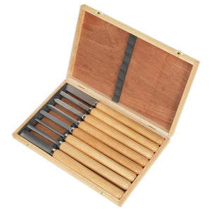 Sealey Wood Turning Chisel Set 8pc