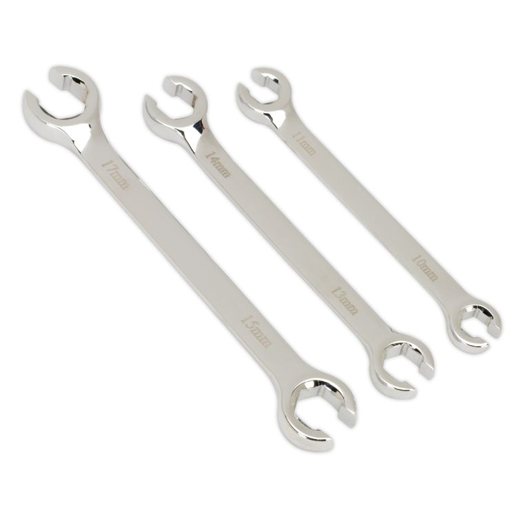 Sealey Flare Nut Spanner Set 3pc Metric (Premier)