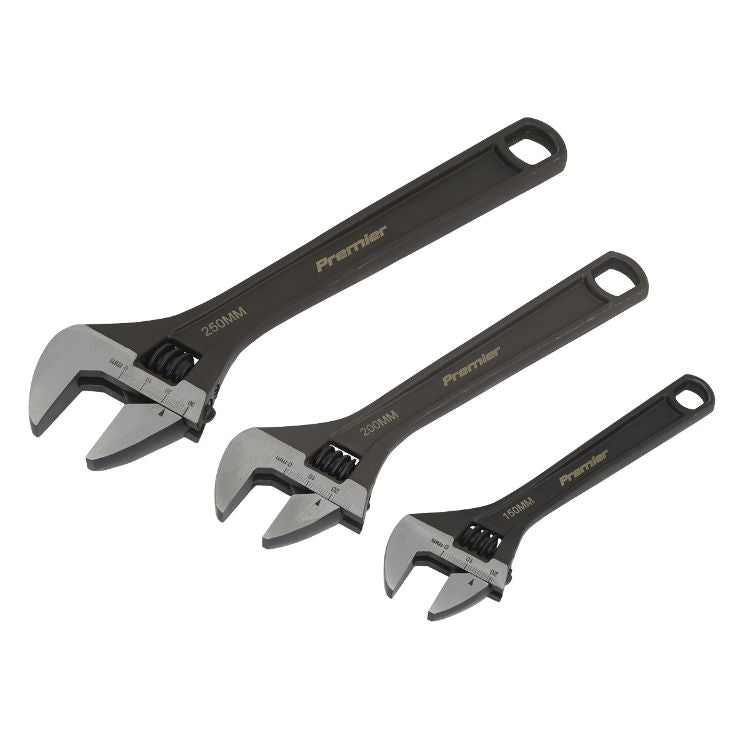 Sealey Adjustable Wrench Set 3pc (Premier)