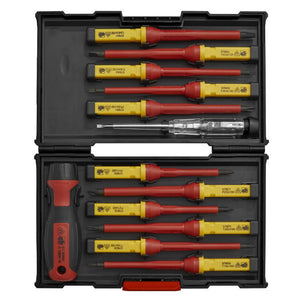 Sealey Screwdriver Set Interchangeable 13pc - VDE Approved (Premier)