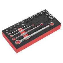 Load image into Gallery viewer, Sealey TRX-Star* 3/8&quot; Sq Drive Socket &amp; Spanner Set 16pc (Premier)
