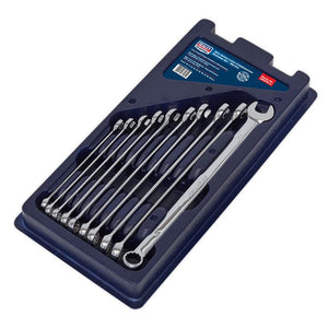 Sealey Combination Spanner Set 10pc Extra-Long - Metric (Premier)