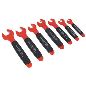 Sealey Insulated Open-End Spanner Set 7pc - VDE Approved (Premier)