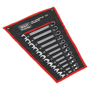 Sealey Combination Spanner Set 12pc Cold Stamped - Metric (Premier)