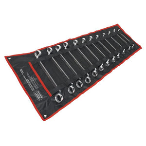 Sealey Offset Double End Ring Spanner Set 12pc Metric (Premier)