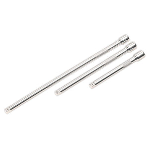 Sealey Extension Bar Set 3pc 1/4" Sq Drive (Premier)