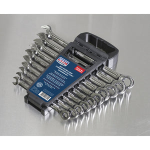 Sealey Combination Ratchet Spanner Set 10pc Extra-Long Metric (Premier)