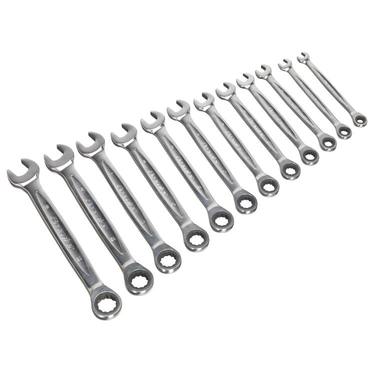 Sealey Ratchet Combination Spanner Set 12pc Metric Platinum Series (Premier)