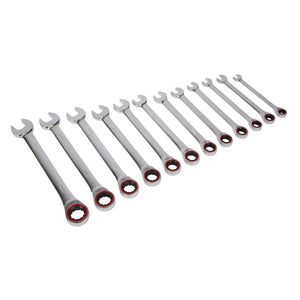 Sealey Ratchet Combination Spanner Set 12pc Metric Platinum Series in Carry Rack (Premier)